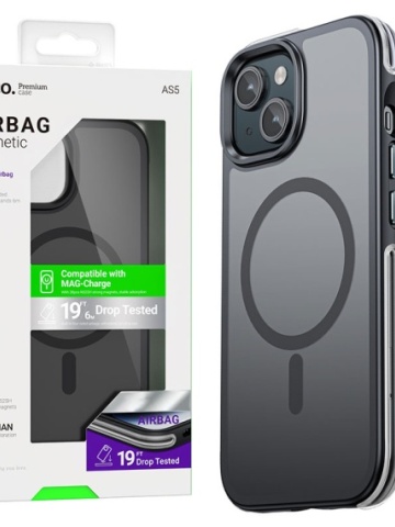 Husa Hoco AS5 - iPhone 15 Plus, MagSafe, GripEdge, Frosted, Negru - Img 6