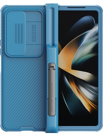 Husa Nillkin, Galaxy Z Fold 4, CamShield Pro, TPU, Albastru - Img 2