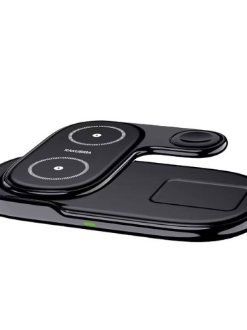 Incarcator Wireless, 15W, Qi Charging, Fast Charging, tip Stand, Negru - Img 3