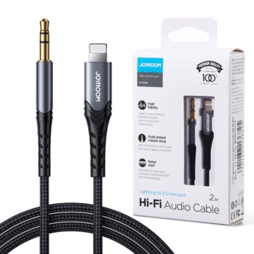 Joyroom A1 - Cablu Audio, Jack 3.5mm (M) - la Jack 3.5mm (M) - 1m, Negru - Img 2