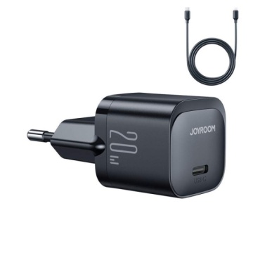 Joyroom JR-TCF02 - Incarcator Retea + Cablu Lightning, 20W, 1xUSB-C, PD, Compact, Negru - Img 2