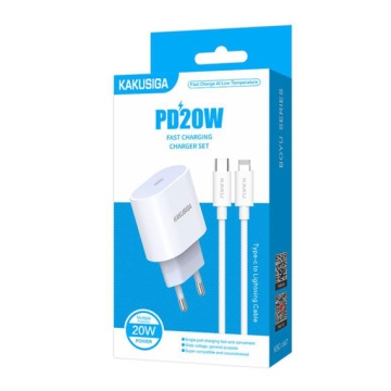 Kaku KSC-547 - Incarcator Retea + Cablu Lightning, 20W, 1xUSB-C, PD, Alb - Img 1