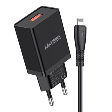 Kaku KSC-781 - Incarcator Retea + Cablu Lightning, 18W, 2.4A, 1xUSB-A, QC 3.0, Negru - Img 2