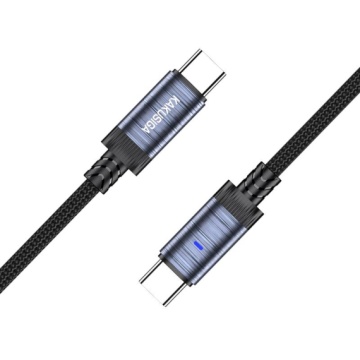 Kaku KSC-972 - Cablu Date si Incarcare, Type-C, PD60W, QC3.0, Smart On-Off, Braided, 1m, Negru - Img 3