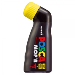 M1423 - Marker UNI Posca mop'r pcm22, Varf rotund buretat, 3.0-19.0mm, Galben - Img 1