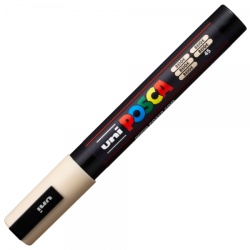 M633 - Marker UNI Posca PC-5M, varf rotund, 1.8-2.5mm, bej - Img 2