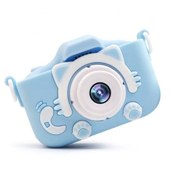 OEM KidsCam 2.0 - Camera Foto/Video copii 2 inch, HD dual lens, silicon albastru, - Img 2