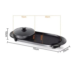 Raf R5413 – Electric Grill 2 in 1 cu oala, 1800W, suprafata antiaderenta, control temperatura - Img 4