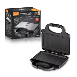 Raf R547T – Sandwich Maker si Grill 2 in 1, 850W, placi antiaderente, 23x23x26 cm, negru - Img 1
