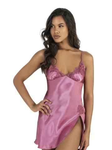 Rochie de noapte Aurora Luxe Silk, Roz - Img 1