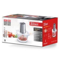 Tocator legume si fructe 300W, Zilan ZLN3888 vas sticla 1.6L, 4 lame inox, 2 viteze - Img 4