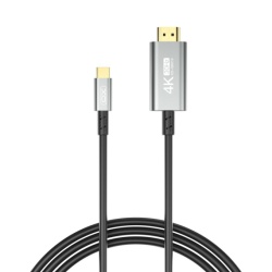 XO GB019 - Cablu Audio si Video, Type-C la HDMI, HD 4k, 1.8m, Gri - Img 2