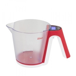 Cantar de bucatarie Floria ZLN7788, digital cu cana 2kg, rosu - Img 2
