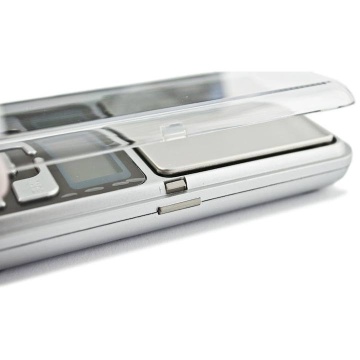 Cantar de precizie de buzunar, Ideal pentru bijuterii, Display iluminat, 0,01-200 g, Argintiu - Img 5