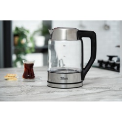 Fierbator electric Zilan ZLN8955 – 2200W, 1.7L, sticla transparenta, temperatura reglabila, oprire automata, buton tactil - Img 3