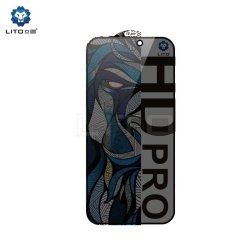 Folie protectie Privacy LITO iPhone 15 Pro, HD Privacy, AntiSpy, BLACK contur - set 10 buc - Img 1