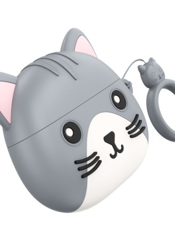 Hoco EW46 - Casti Wireless, Ear Buds, Bluetooth 5.3, Cat Case, 150h StandBy, 300mAh, Gri - Img 3