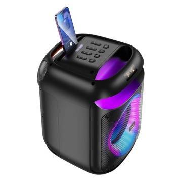 Hoco HA13 - Boxa Portabila, BT, 1x60W, 2 microfoane Wireless, TF card, USB, Negru - Img 4