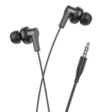 Hoco M114 - Casti cu Fir, In Ear, 3.5mm, 1.2m, Mic & Volume Key, Negru - Img 2