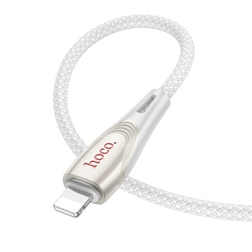 Hoco U133 - Cablu Date si Incarcare, USB la Lightning, 2.4A, Braided, 1.2m, Gri - Img 3
