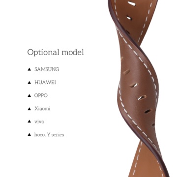 Hoco WH10 - Curea eco-leather, 20 mm, pentru ceasuri, GT Original Series, Maro - Img 4