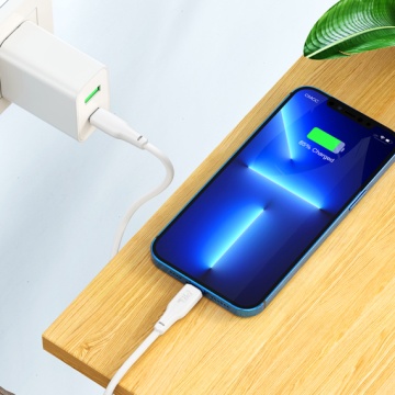 Hoco X93 - Cablu Date si Incarcare, USB-C, PD60W, QC3.0, 1m, Alb - Img 6