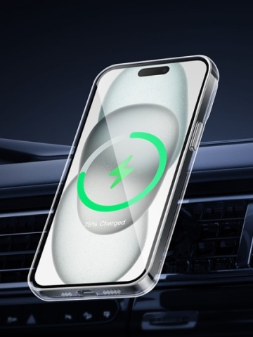 Husa Hoco AS4 - iPhone 15 Pro, MagSafe, Antidrop, Transparenta - Img 3