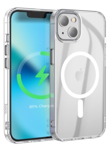 Husa Hoco - iPhone 13 - MagSafe, ShockProof, Transparent - Img 1