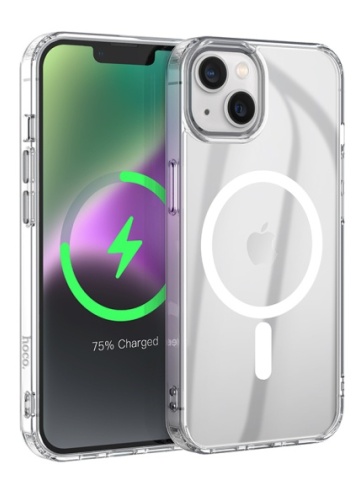 Husa Hoco - iPhone 14 Plus , MagSafe, ShockProof, Transparent - Img 1