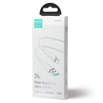 Joyroom S-CL020A11 - Cablu Date si Incarcare, Type-C la Lightning, PD20W, QC3.0, Braided, 1.2m, Alb - Img 1