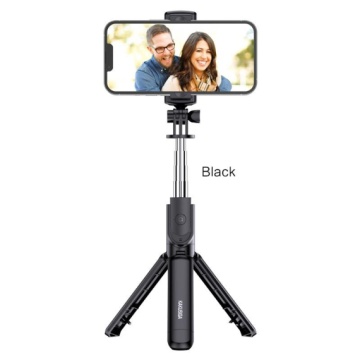 Kaku KSC-1143 Suport Stand, tip Selfie, pentru telefon, cu Trepied, Telescopic, Aluminiu, telecomanda BT, Negru - Img 2