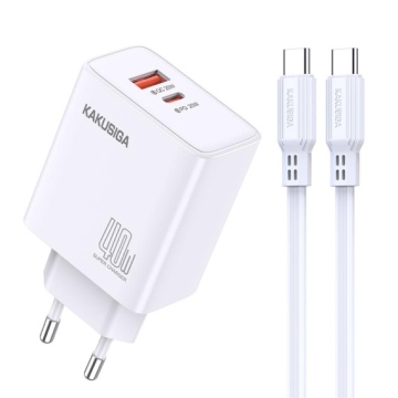 Kaku KSC-937 - Incarcator Retea + Cablu USB-C, 40W, 1xUSB-C, 1xUSB-A-A, PD, QC 3.0, Alb - Img 2