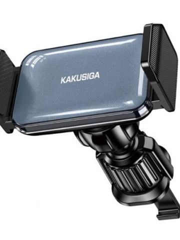 Kaku KSC1495 - Suport Auto, Cleme laterale, 360°, Montaj ventilatie, AutoGravity, PullClip, Gri - Img 2