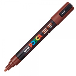 M1409 - Marker UNI Posca PC-5M, varf rotund, 1.8-2.5mm, maro cacao - Img 1