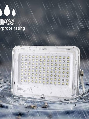 Proiector cu panou solar stradal cu lupa 100W Pexor 6LED Clasa A, Control inteligent Wireless, Telecomanda și Suport inclus, Alb - Img 3