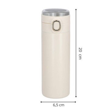Termos cu afisaj de temperatura Springos, Otel inoxidabil, 500 ml, (culori mix negru alb roz) - Img 7