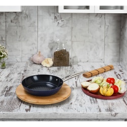 Tigaie 24 cm, 1.5L, Zilan ZLN9631, 6 straturi Diamond, ceramica + inox, baza inductie, usor de curatat - Img 7