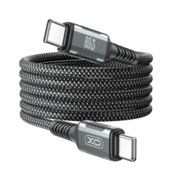 XO NB-Q267 - Cablu Date si Incarcare, USB-C, PD60W, QC3.0, unTwist, Megnetic, 1m, Negru - Img 3