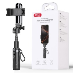 XO SS21 – Suport selfie 3in1 multifunction tripod cu brat telescopic si AI camera, negru - Img 1