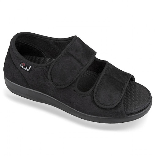 Sandale confort, calapod lat, barbati, OrtoMed 514-T44 negru