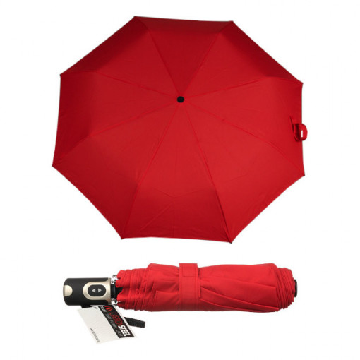 Umbrela de ploaie, rezistenta, dama, Doppler CarbonSteel rosie