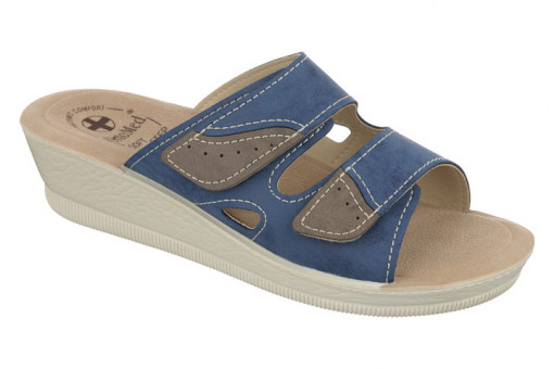 Papuci ortopedici de vara dama OrtoMed 2819-P415 bleumarin