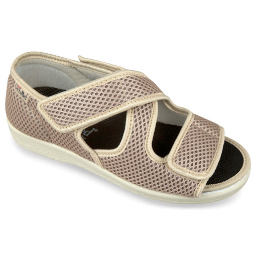 Sandale confort, ultra-reglabile, dama, OrtoMed 529-T22-B bej