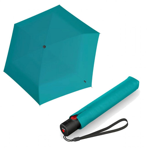 Umbrele de ploaie si de soare, protecție UV50+, Knirps U.200 Ultra Light Duomatic turcoaz