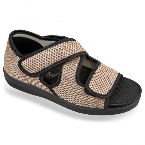 Sandale confort, ultra-reglabile, dama, OrtoMed 529-T22 bej