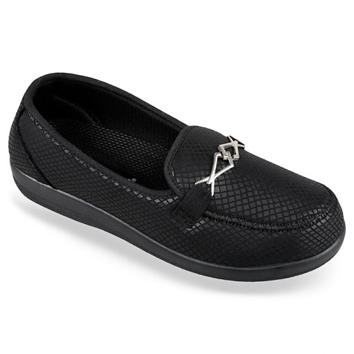 Balerini confort, stretch, dama, OrtoMed 6037-S05 - negru