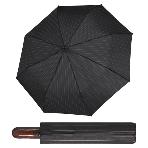 Umbrela ploaie Doppler Business XM neagra/dungi gri