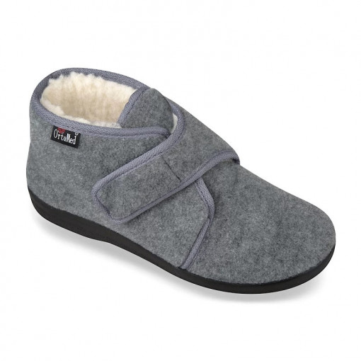 Ghete de casa, imblanite, pentru femei, Mjartan 815-T11 gri