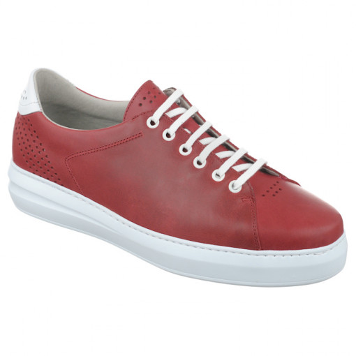 Pantofi casual piele rosii barbati Pinosos 7905-H brant detasabil