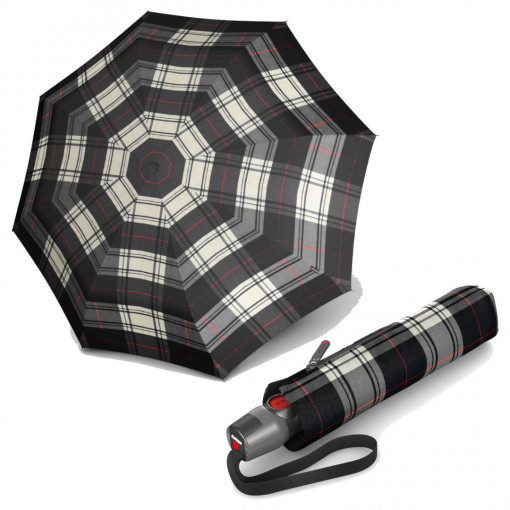 Umbrele ploaie dublu-automate Knirps Duomatic T.200 Check Black White
